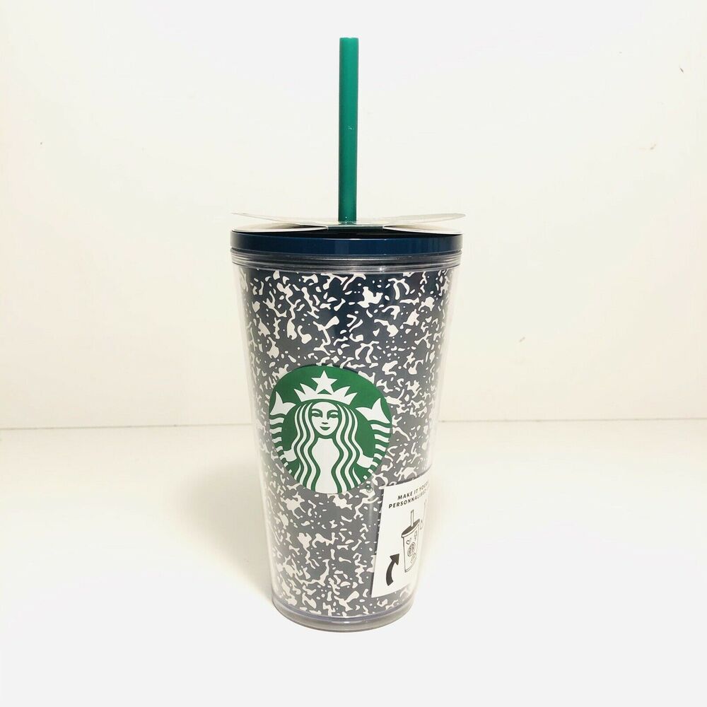 NEW Starbucks Summer Back To School Comp Notebook Tumbler Cup + DIY Stickers